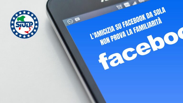L’amicizia su Facebook da sola non prova la familiarità