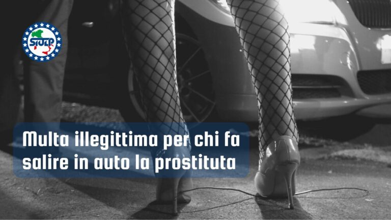 Multa illegittima per chi fa salire in auto la prostituta