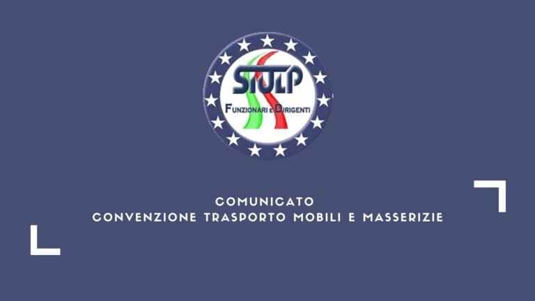 SIULP FD – comunicato convenzione trasporto mobili e masserizie