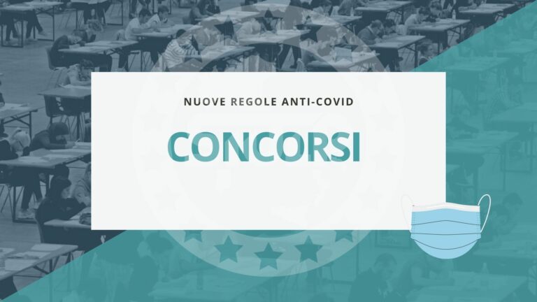 Nuove regole anti-Covid per i concorsi pubblici fino al 31 dicembre 2022