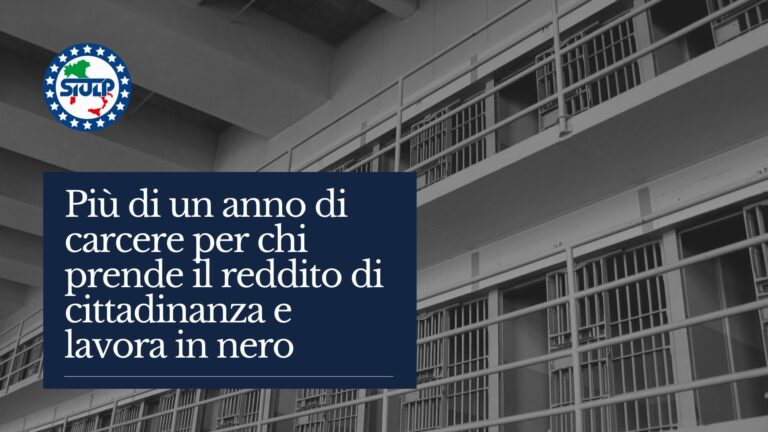 Più di un anno di carcere per chi prende il reddito di cittadinanza e lavora in nero