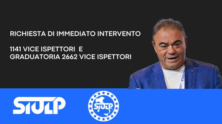 Richiesta di immediato intervento – 1141 Vice Ispettori e graduatoria 2662 Vice Ispettori.