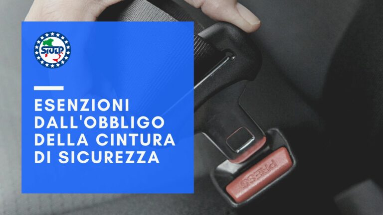 Esenzioni dall’obbligo della cintura di sicurezza