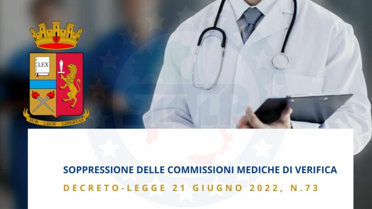 Decreto-Legge 21 giugno 2022, n.73 – Soppressione delle Commissioni mediche di verifica 