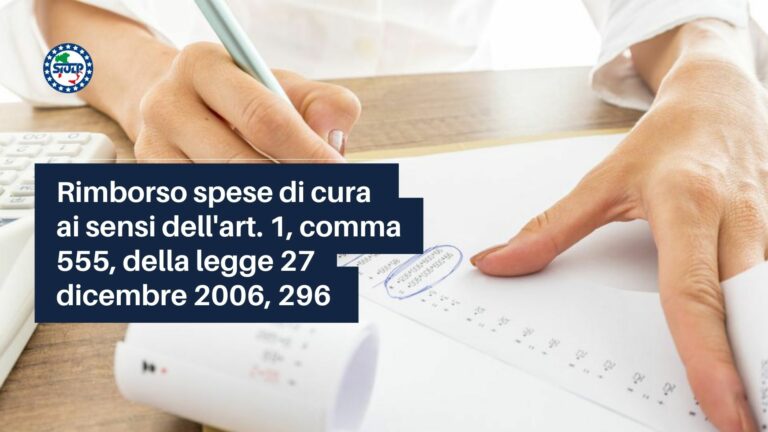 Rimborso spese di cura –  Legge Finanziaria 2007