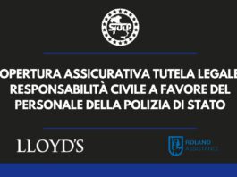 Copertura assicurativa tutela legale e responsabilità civile a favore del personale della Polizia di Stato