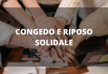 Accordo per la definizione delle procedure per l’attuazione dell’istituto del congedo e riposo solidale.