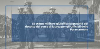 Lo status militare giustifica la gratuità del riscatto del corso di laurea