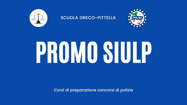 Convenzione Nuovo Corso 2025 – Vice Ispettore di Polizia