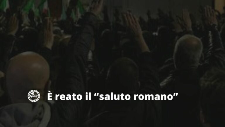 È reato il “saluto romano”