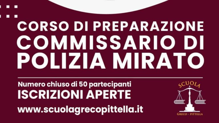 Promozione SIULP – Corso Commissario Polizia MIRATO 2023