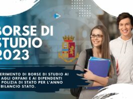 Borse di studio ai figli, agli orfani e ai dipendenti della Polizia di Stato 2023