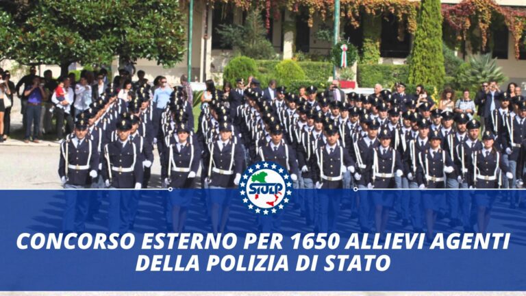 Concorso esterno per 1650 Allievi Agenti della Polizia di Stato