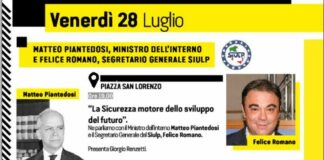 Il Ministro dell’Interno Matteo Piantedosi e Felice Romano a Ombre Festival 2023