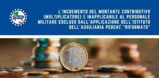 Moltiplicatore inapplicabile al personale militare escluso perché “riformato”
