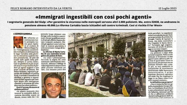 Felice Romano intervistato da La Verità