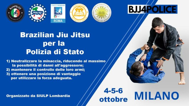 Brazilian Jiu Jitsu per la Polizia di Stato – Milano  4-5-6 Ottobre 2023
