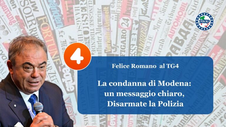 Felice Romano al TG4, servizio sulla condanna di Modena – 15 settembre 2023