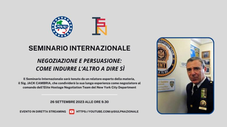 Seminario Internazionale – Negoziazione e persuasione: come indurre l’altro a dire sì