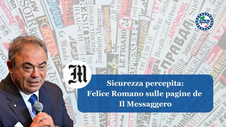 Sicurezza percepita: Felice Romano sulle pagine de Il Messaggero