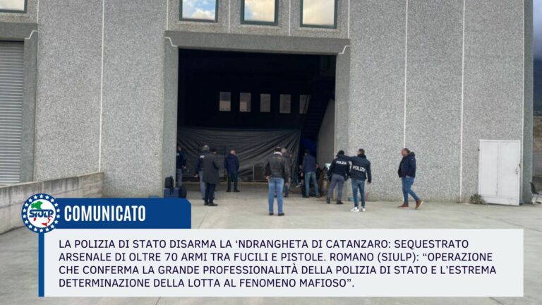 LA POLIZIA DI STATO DISARMA LA ‘NDRANGHETA DI CATANZARO