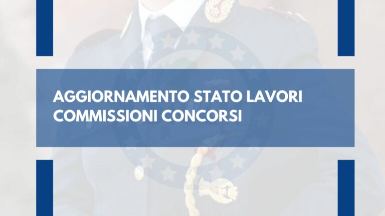 Aggiornamento stato lavori commissioni concorsi
