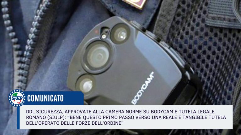 Approvata la normativa concernente le bodycam per le Forze di Polizia