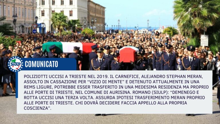 Poliziotti uccisi a Trieste nel 2019 – Romano “Demenego e Rotta uccisi una terza volta”