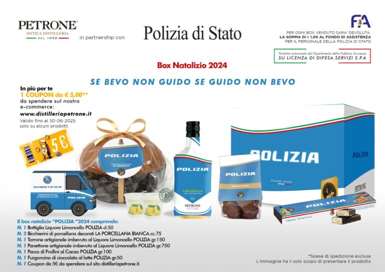 Progetto Polizia di Stato – Antica Distilleria Petrone – Box natalizio 2024.