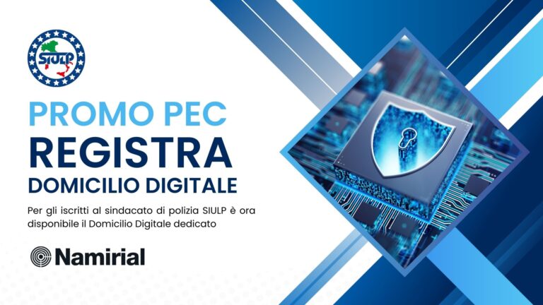 Per gli iscritti al  SIULP è ora disponibile il Domicilio Digitale dedicato