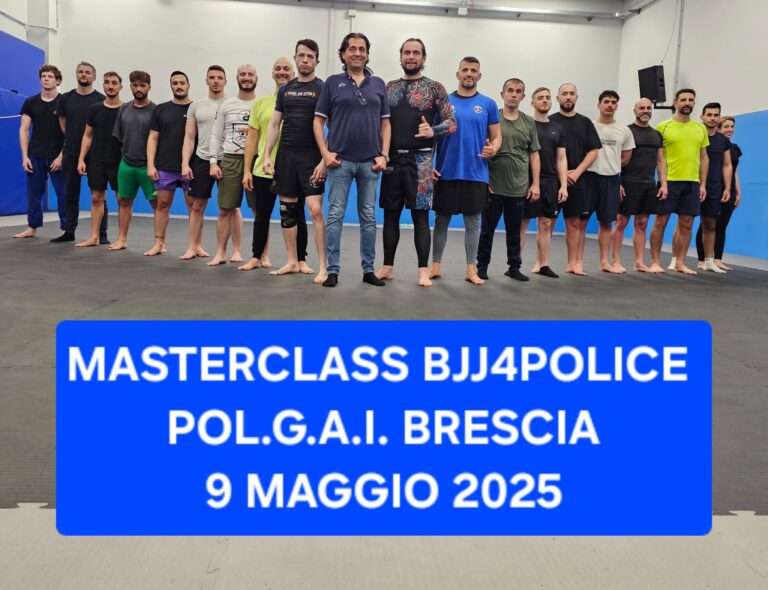 Grande successo Masterclass BJJ4Police alla Scuola di Polizia POL.G.A.I. di Brescia