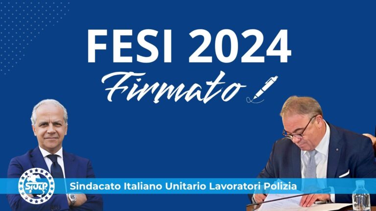 Fondo di efficienza per i servizi istituzionali 2024. Firmato l’accordo