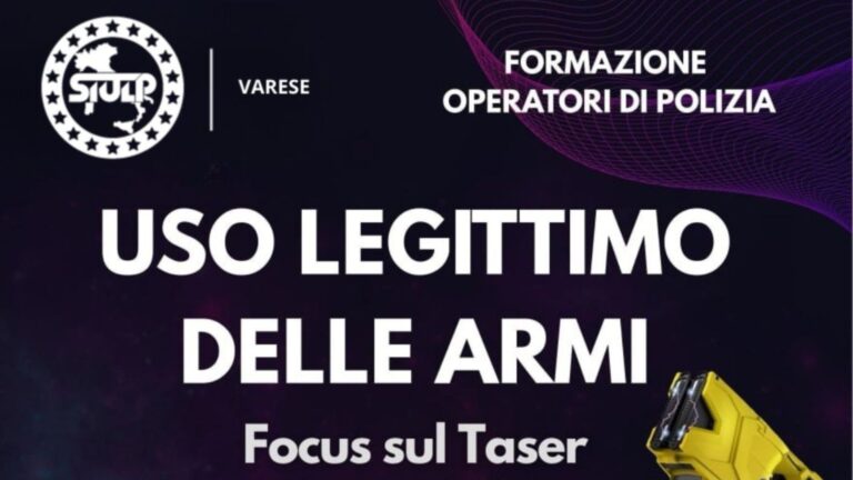 Uso legittimo delle ARMI – Focus sul Taser  – Evento Varese 18 Giugno 2025