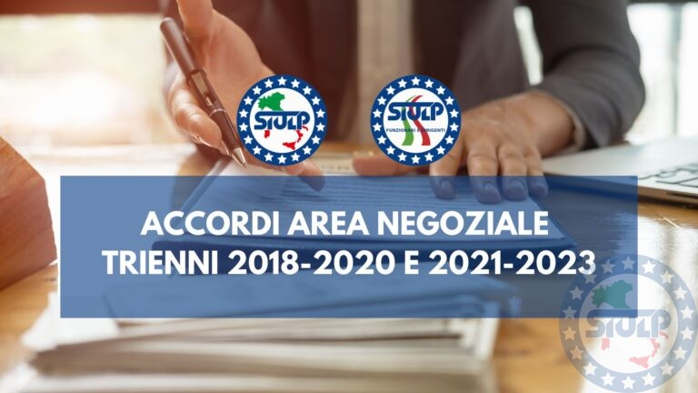 Accordi Area negoziale trienni 2018-2020 e 2021-2023