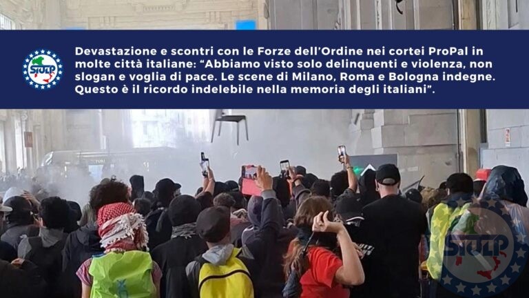 Devastazione e scontri con le Forze dell’Ordine nei cortei ProPal