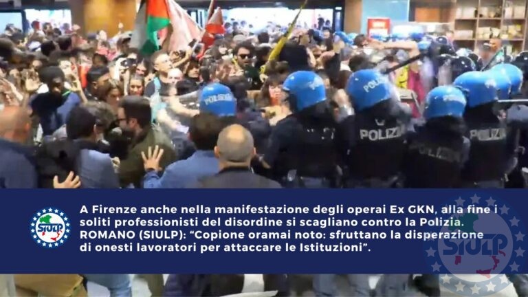 Manifestazione degli operai Ex GKN, professionisti del disordine si scagliano contro la Polizia