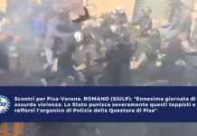 Scontri per Pisa-Verona. ROMANO (SIULP): “Ennesima giornata di assurda violenza”