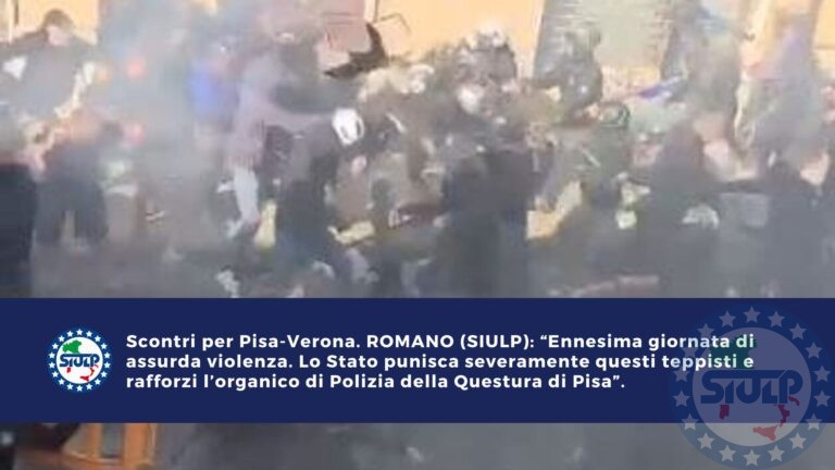 Scontri per Pisa-Verona. ROMANO (SIULP): “Ennesima giornata di assurda violenza”