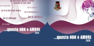 Giornata internazionale violenza di genere. francobollo “Questo non è amore”.