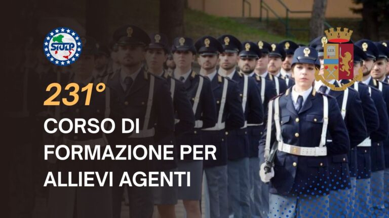 Assegnazione frequentatori del 231° corso di formazione per allievi agenti