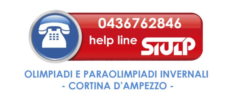 HELP LINE – OLIMPIADI E PARAOLIMPIADI INVERNALI - CORTINA D’AMPEZZO