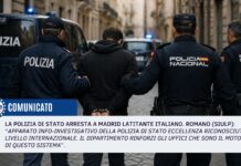 La Polizia di Stato arresta a Madrid latitante italiano