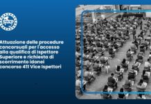 Attuazione procedure concorsuali Ispettore Sup. e scorrimento idonei concorso 411 Vice Ispettori.