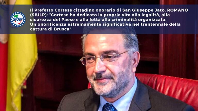 Il Prefetto Cortese ha dedicato la propria vita alla legalità, alla sicurezza del Paese e alla lotta alla criminalità organizzata