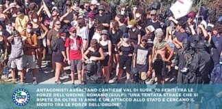 Antagonisti assaltano cantiere Val di Susa, 70 feriti tra le forze dell’ordine